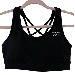 Reebok Women's Black Strappy Sports Bra
